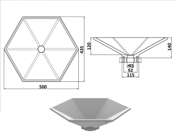Умивальник «Астерія» Біла шагрень