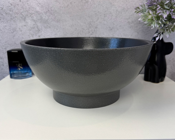 Умивальник «Селена» Меланіт шагрень/Антрацит шагрень всередині