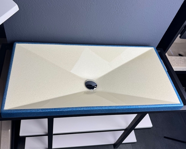 Умивальник «Вега» Іній з глітерною небесною облямівкою