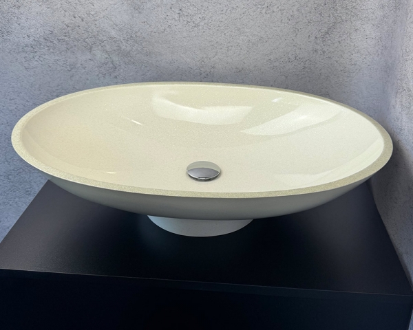 Умивальник «Ніка» у кольорі Іній з сріблястою облямівкою