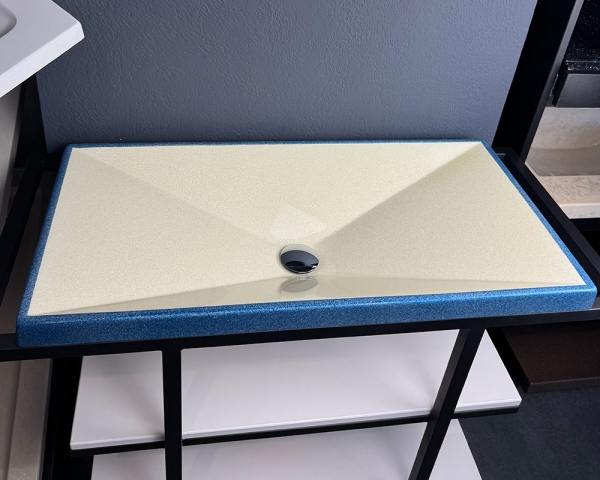 Умивальник «Вега» Іній з глітерною небесною облямівкою