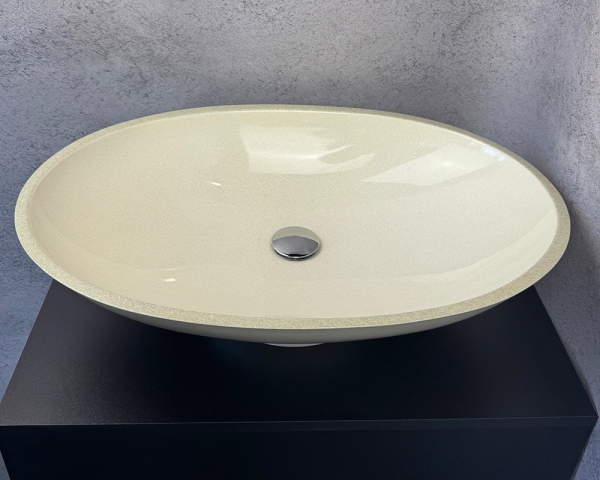 Умивальник «Ніка» у кольорі Іній з сріблястою облямівкою