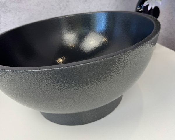 Умивальник «Селена» Меланіт шагрень/Антрацит шагрень всередині