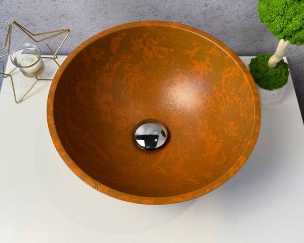 Умивальник «Селена» Теракот шагрень/візерунок
