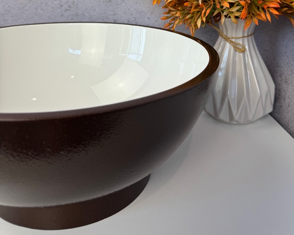 Умивальник ''Селена'' Білий глянець/шоколад шагрень