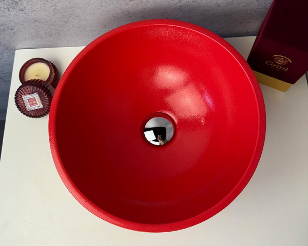 Умивальник «Селена» Червоний з глітером