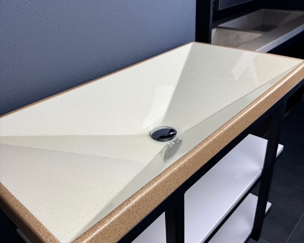 Умивальник «Вега» Іній з глітерною облямівкою