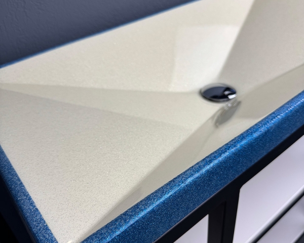 Умивальник «Вега» Іній з глітерною небесною облямівкою