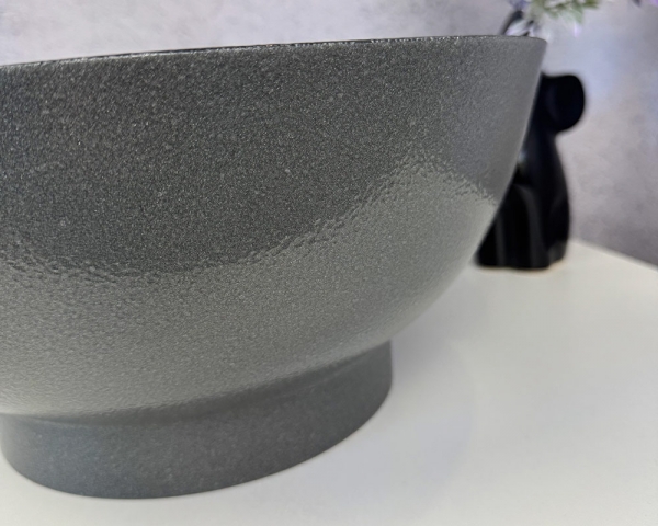 Умивальник «Селена» Меланіт шагрень/Антрацит шагрень всередині