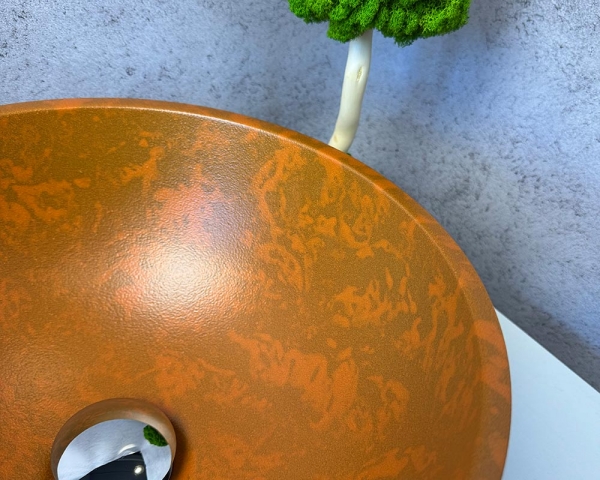 Умивальник «Селена» Теракот шагрень/візерунок