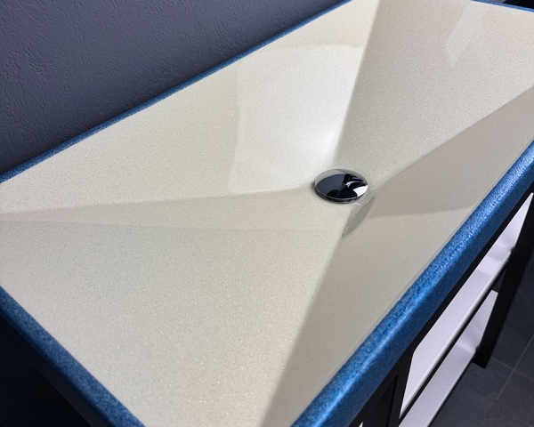 Умивальник «Вега» Іній з глітерною небесною облямівкою