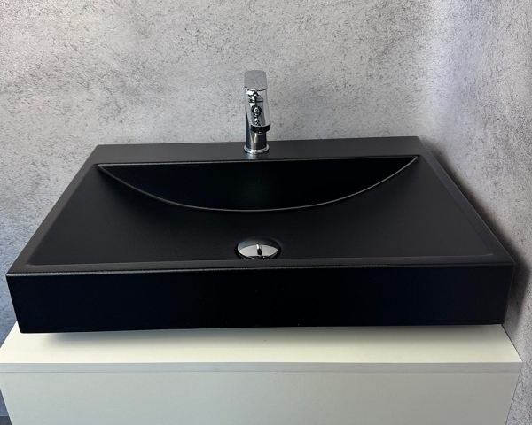 Умивальник «Гранд» чорний шагрень