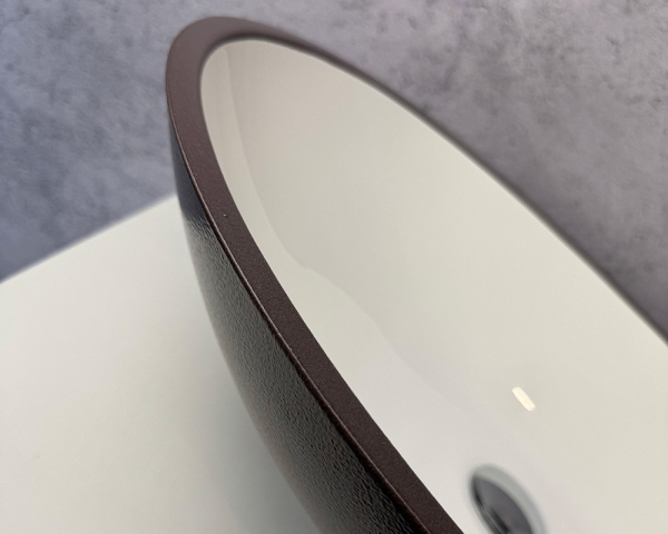 Умивальник «Ніка» Білий глянець/шоколад шагрень