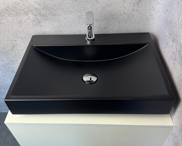 Умивальник «Гранд» чорний шагрень