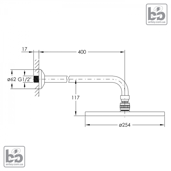 Лійка верхнього душа ''SMART''