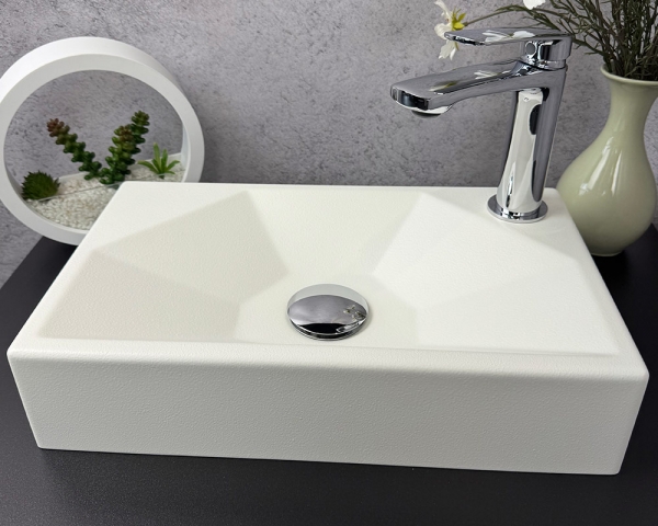 Умивальник «Меркурій» R Біла шагрень