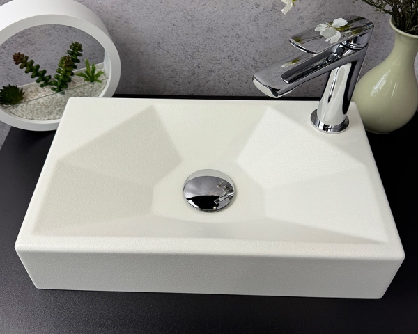 Умивальник «Меркурій» R Біла шагрень