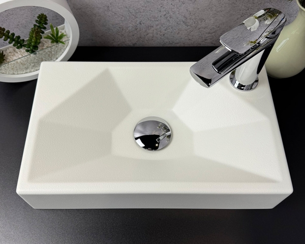 Умивальник «Меркурій» R Біла шагрень