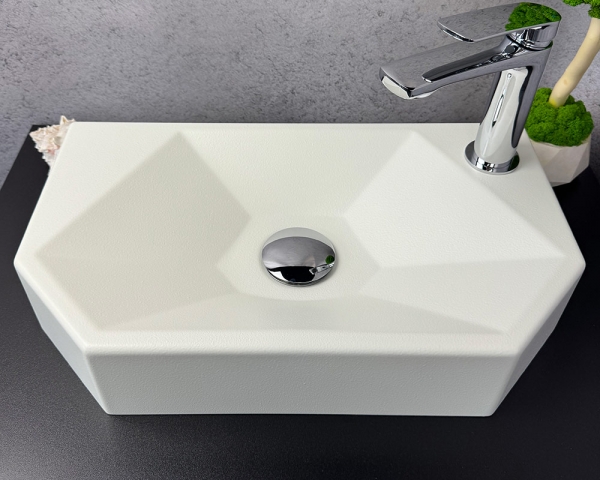 Умивальник «Тритон» R  Біла шагрень