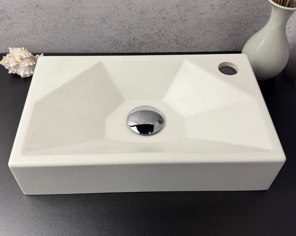 Умивальник «Меркурій» R Біла шагрень глянець