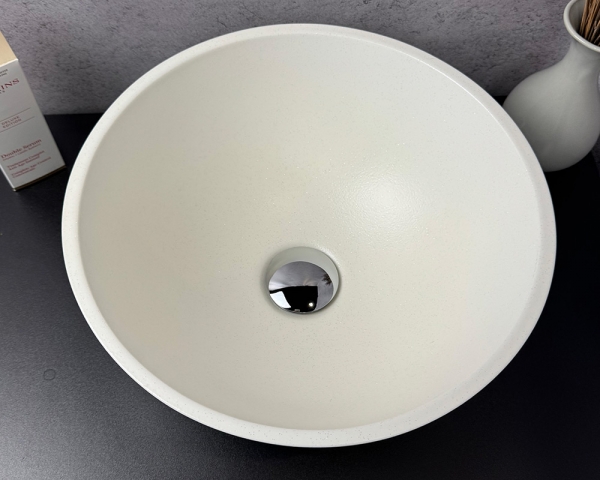 Умивальник «Селена» Біла шагрень з глітером