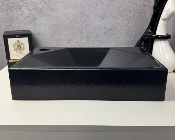 Умивальник «Меркурій» L Чорна шагрень з глітером