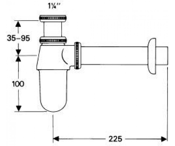Сифон для умивальника «Hansgrohe 52053000»
