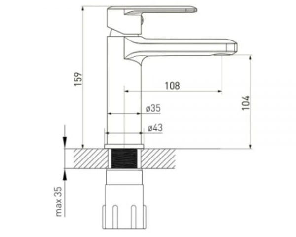 Змішувач для умивальника ''Volle FIESTA''