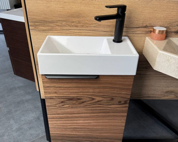 Шпонована тумба «Монтана» з умивальником «Естель»