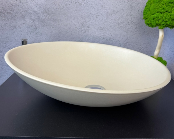 Умивальник «Лотос» Слонова кістка/Арктик шагрень всередині