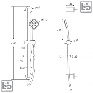 Душовий набір ''RJSH000-04CH''