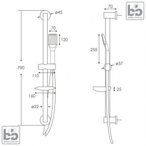 Душовий набір ''RJSH000-03CH''