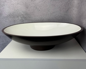 Умивальник «Ніка» Білий глянець/шоколад шагрень