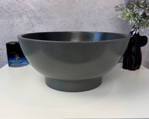 Умивальник «Селена» Меланіт шагрень/Антрацит шагрень всередині