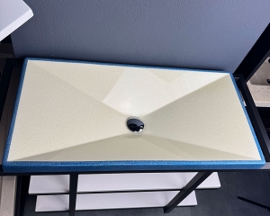 Умивальник «Вега» Іній з глітерною небесною облямівкою