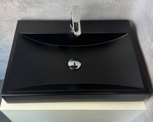 Умивальник «Гранд» чорний шагрень