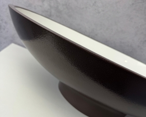 Умивальник «Ніка» Білий глянець/шоколад шагрень