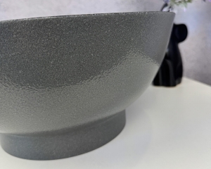 Умивальник «Селена» Меланіт шагрень/Антрацит шагрень всередині