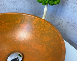 Умивальник «Селена» Теракот шагрень/візерунок