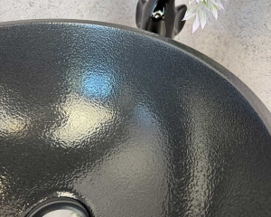 Умивальник «Селена» Меланіт шагрень/Антрацит шагрень всередині