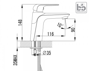 Смеситель для умывальника ''Nova Opava''