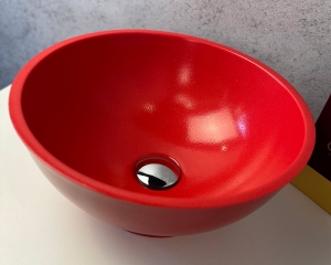 Умивальник «Селена» Червоний з глітером