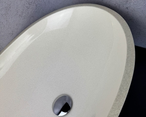 Умивальник «Ніка» у кольорі Іній з сріблястою облямівкою