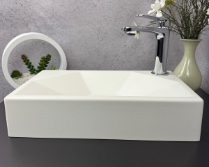 Умивальник «Меркурій» R Біла шагрень