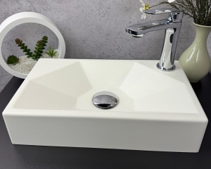 Умивальник «Меркурій» R Біла шагрень