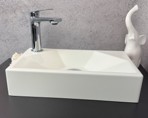 Умивальник «Меркурий» L Біла шагрень