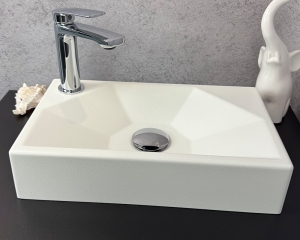 Умивальник «Меркурий» L Біла шагрень