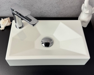 Умивальник «Меркурий» L Біла шагрень