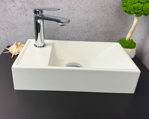 Умивальник «Естель» L  Біла шагрень