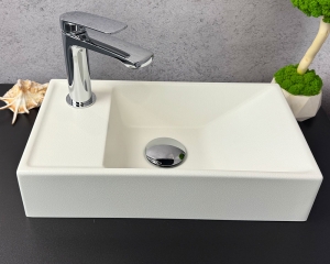 Умивальник «Естель» L  Біла шагрень